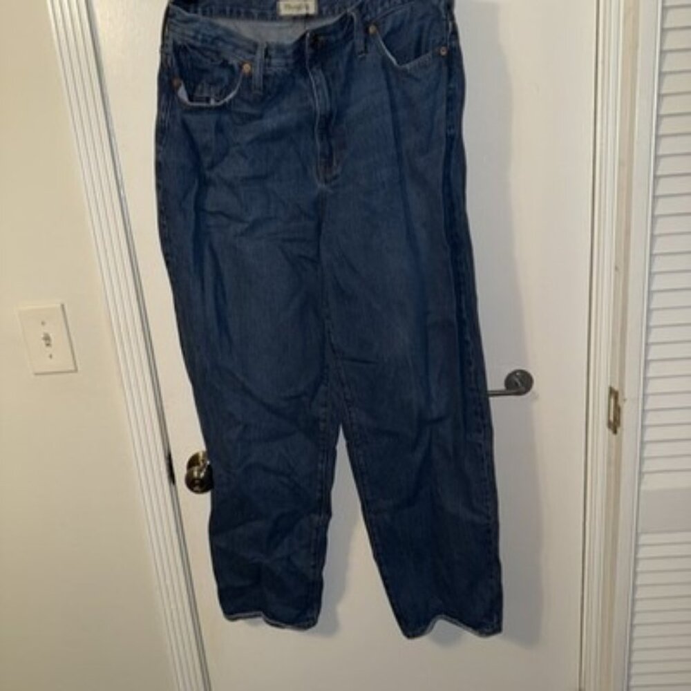 Madewell Women’s Curvy Baggy Straight Jeans Wide leg size 32 Y2K Grunge Skater